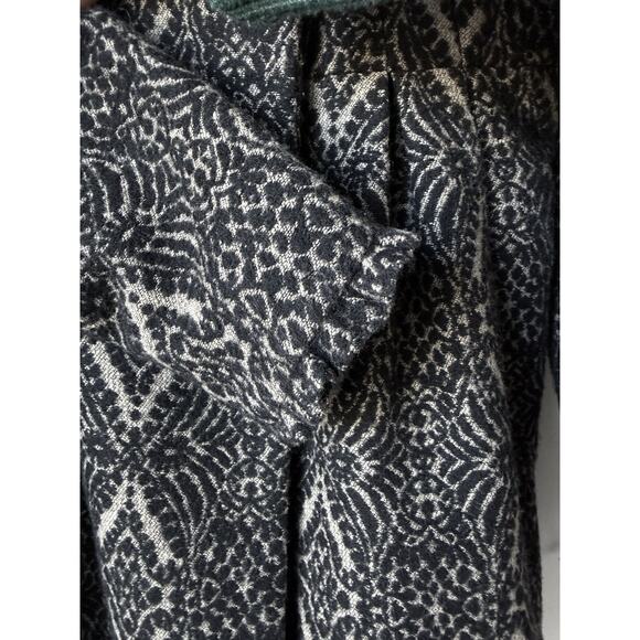 Steve Madden Pea Coat Woman’s Sz M Wool Blend Black/Tan Heavy - Picture 5 of 12